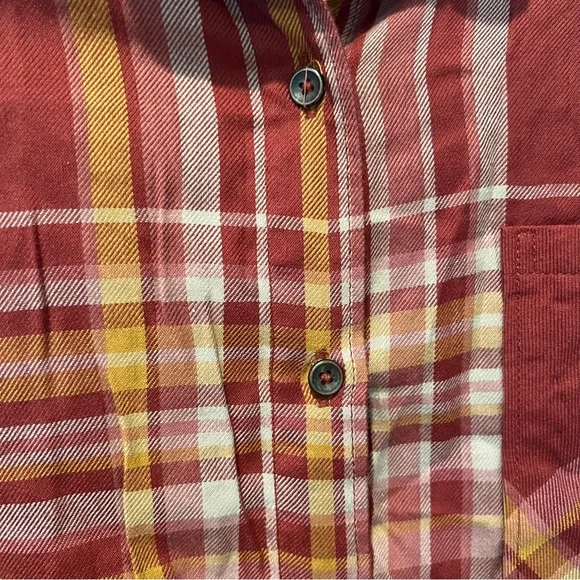 Natural Reflections Plaid Tie Sleeve Embroidered Back Panel Shirt - Picture 3 of 10